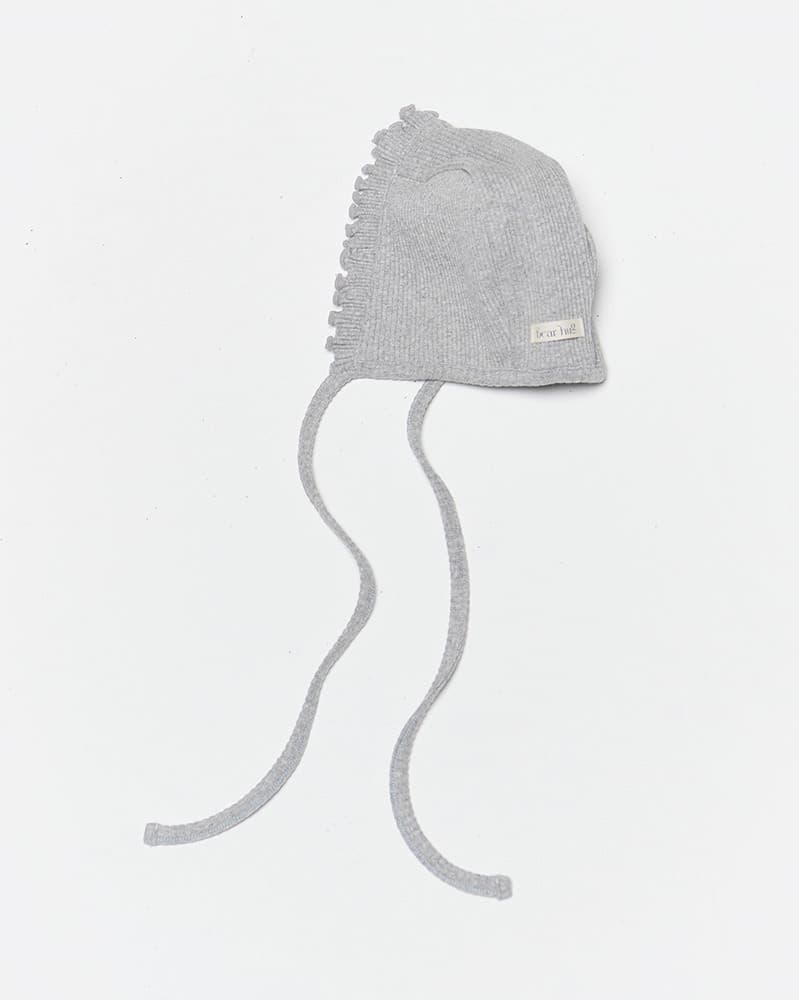 babe frill bonnet - melange grey 3