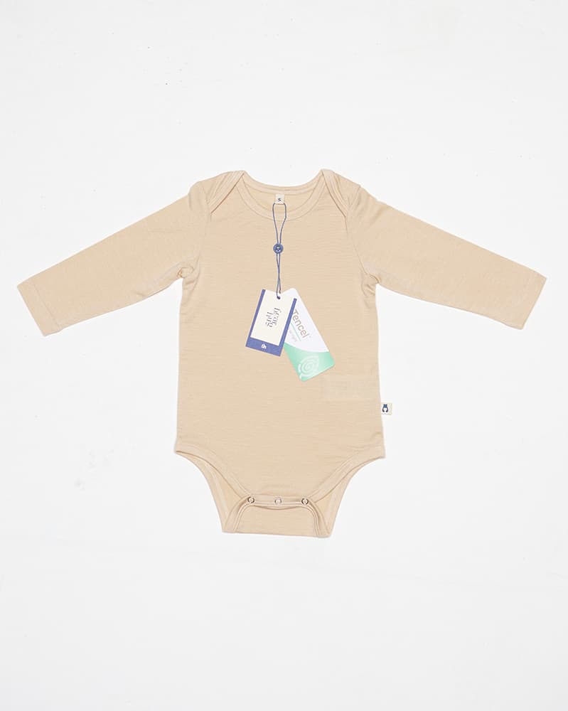 Tencel long sleeve bodysuit - light beige 2