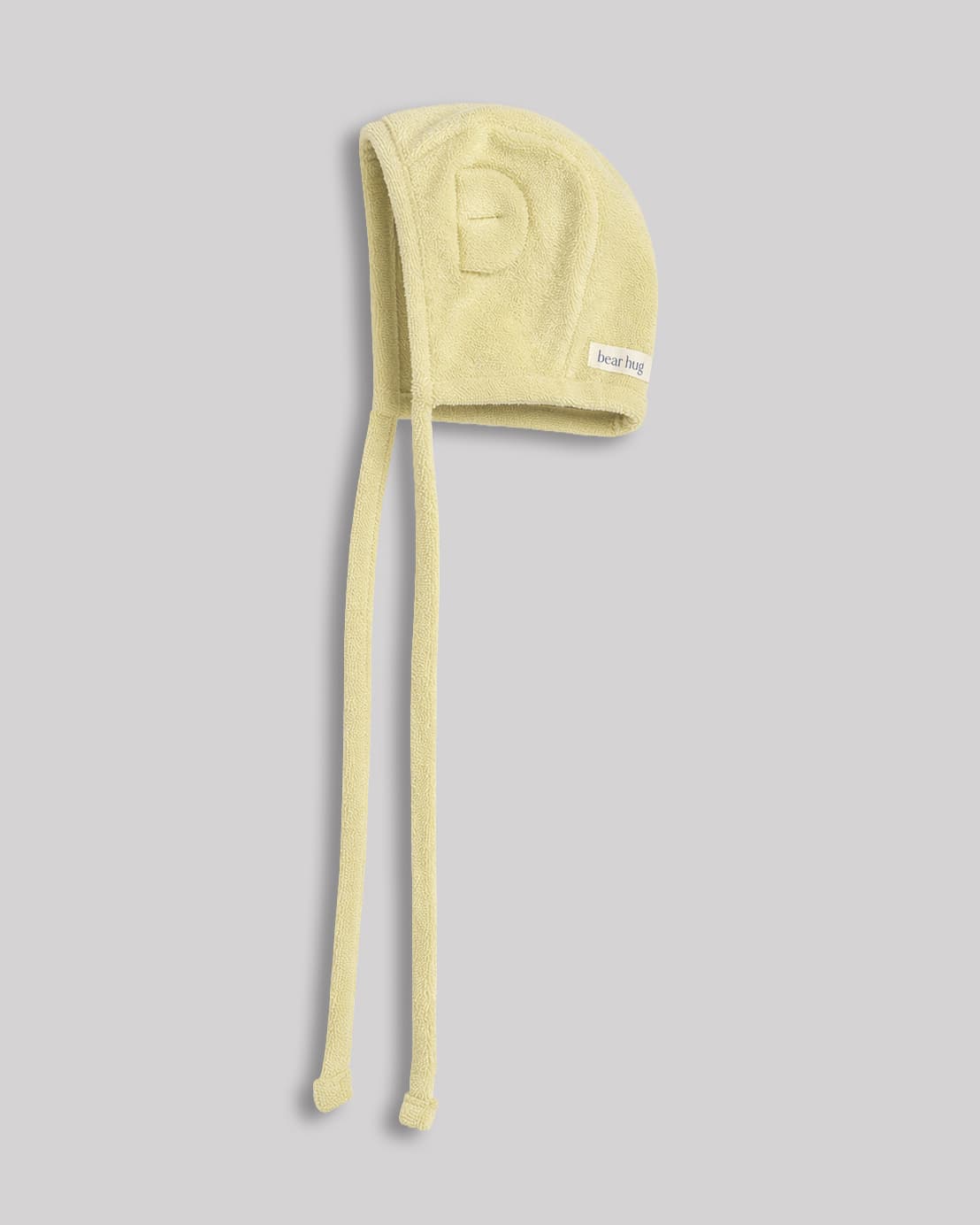 Terry bear bonnet - lime 1