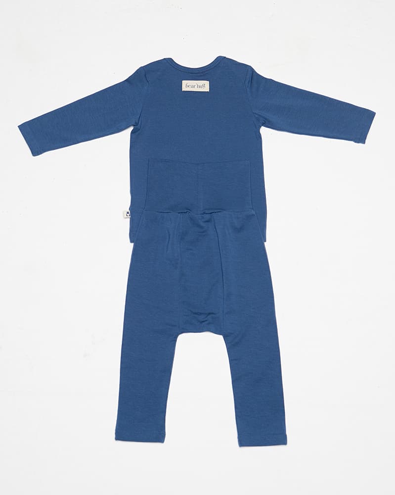 Tencel long sleeve & leggings set - navy 4