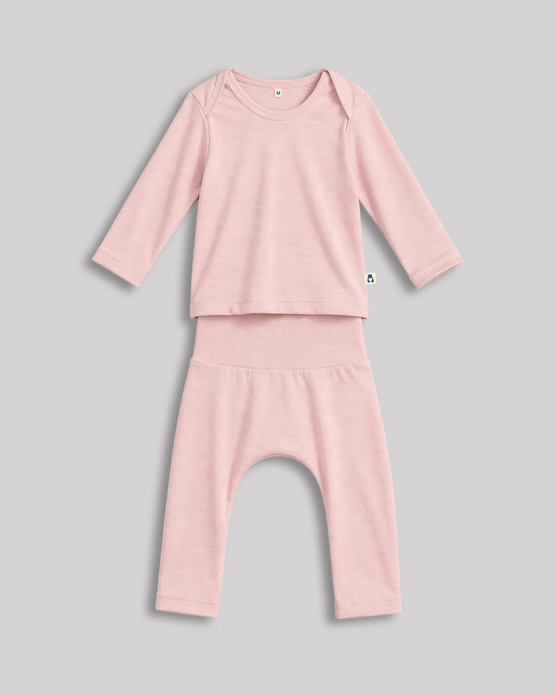 Tencel long sleeve & leggings set - light pink 1