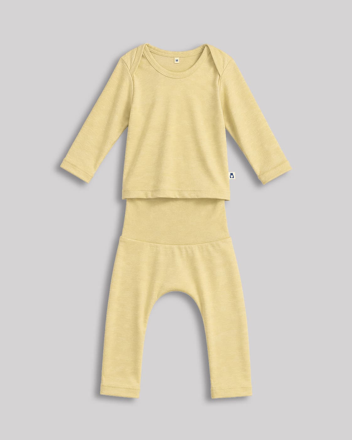 Tencel long sleeve & leggings set - light yellow 1