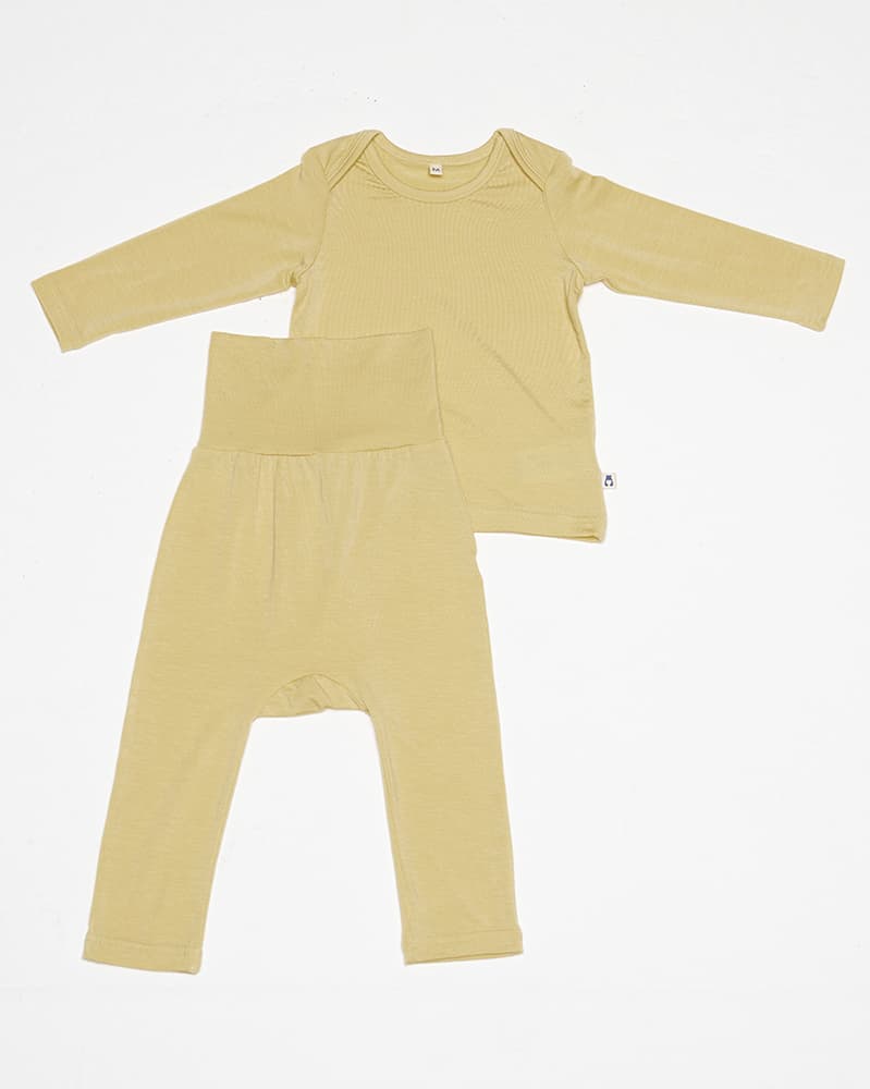 Tencel long sleeve & leggings set - light yellow 6